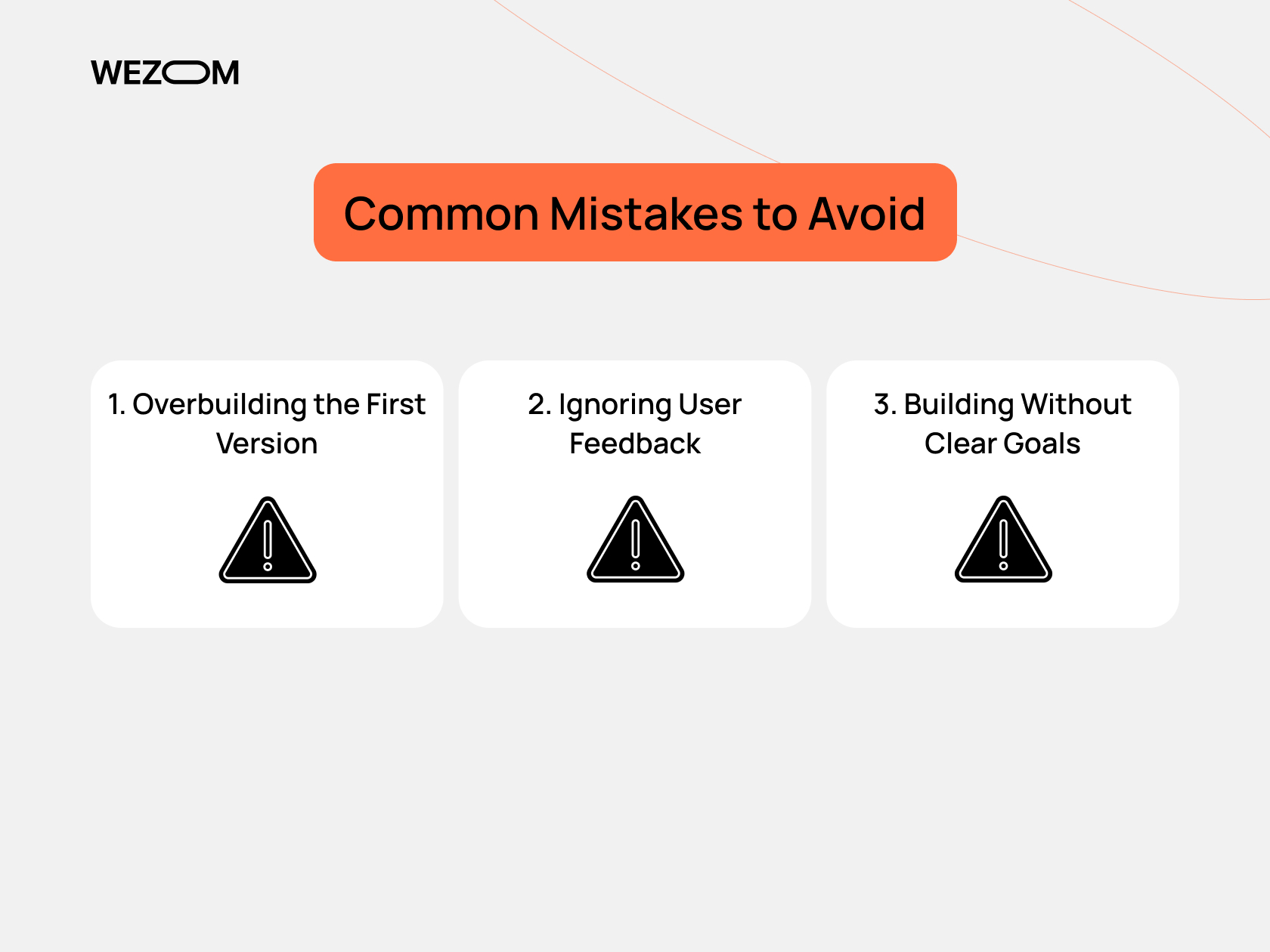 Common mistakes to avoid in MVP software development like overbuilding, ignoring feedback, and lacking clear goals